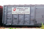 SGLR 1748 ad for dinner train on box car